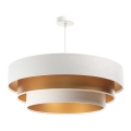 Luster na sajli TRINITI 1xE27/60W/230V bela/zlatna
