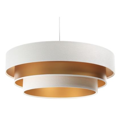 Luster na sajli TRINITI 1xE27/60W/230V bela/zlatna