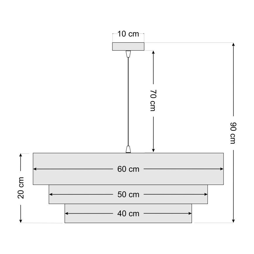 Luster na sajli TRINITI 1xE27/60W/230V bež/zlatna