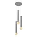 Luster na sajli TUBA 3xE27/15W/230V sivo
