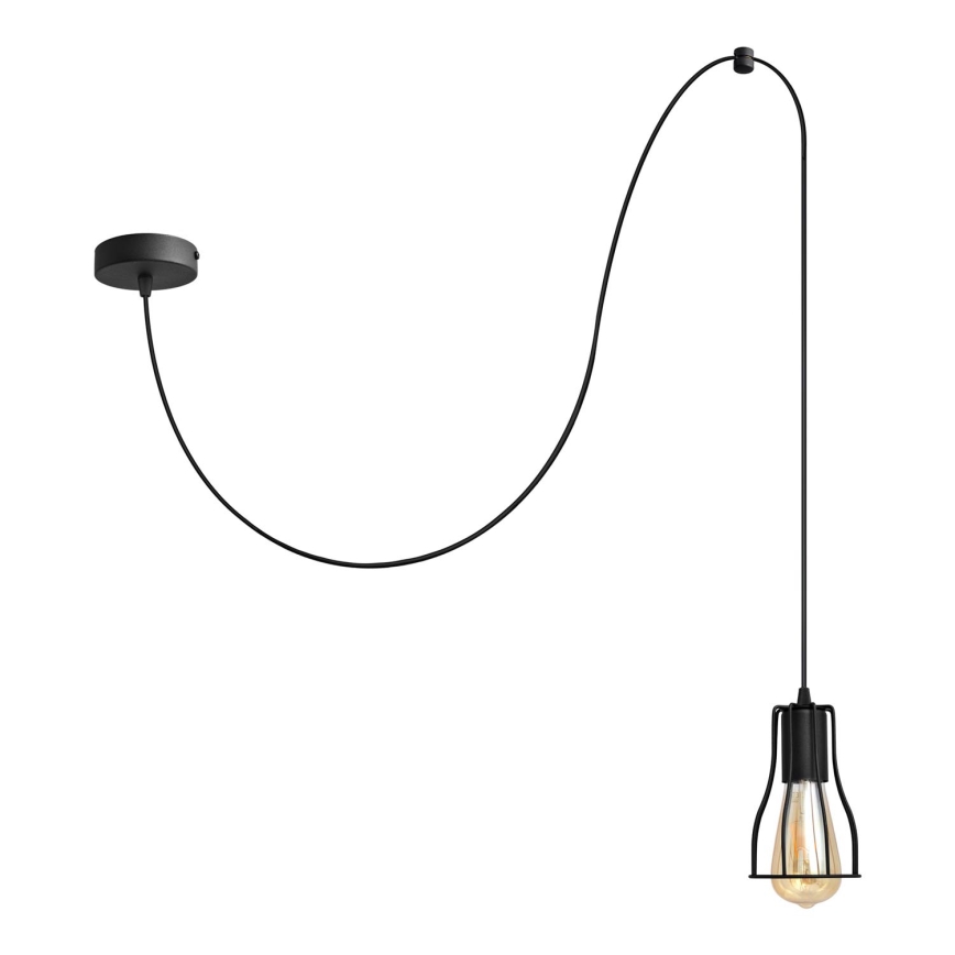 Luster na sajli TUBE 1xE27/15W/230V crno