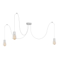 Luster na sajli TUBE 3xE27/15W/230V pauk bela