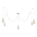 Luster na sajli TUBE LONG 5xE27/10W/230V bela
