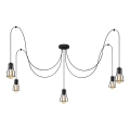 Luster na sajli TUBE LONG 5xE27/10W/230V crno