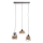 Luster na sajli TUNIS 4xE27/40W/230V crno/braon
