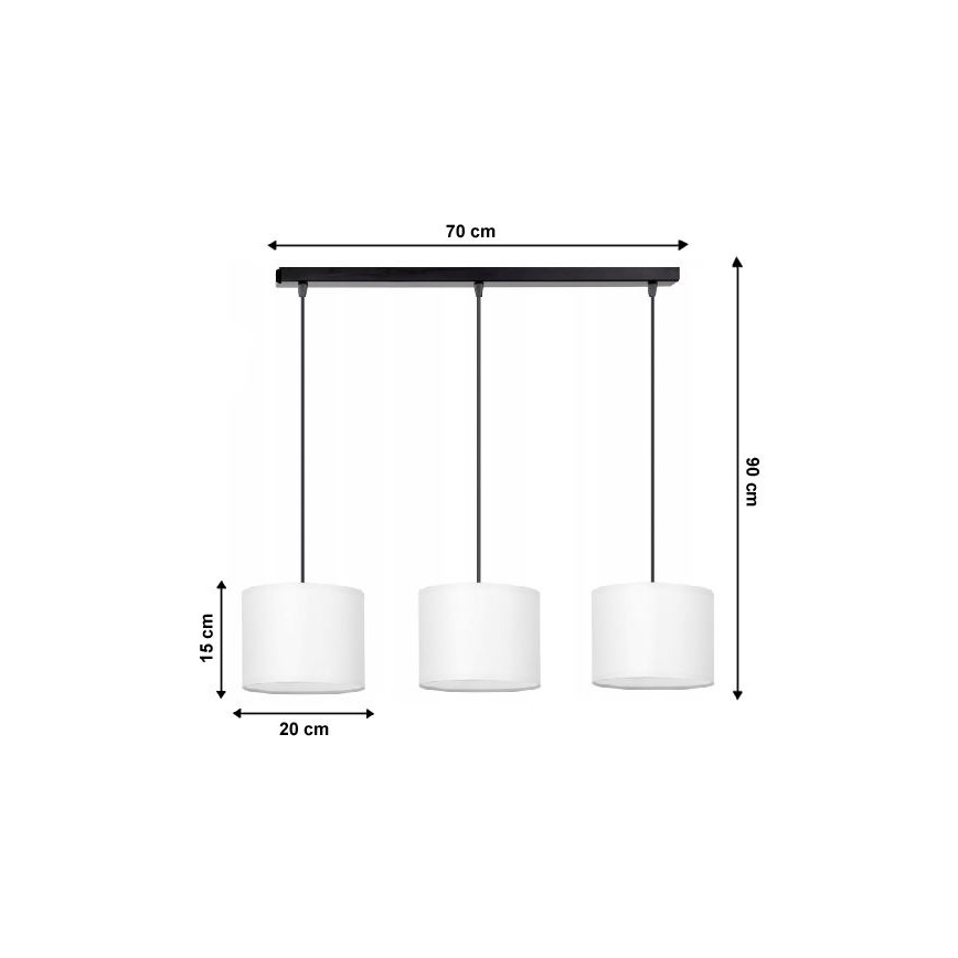 Luster na sajli TUZ 3xE27/60W/230V