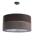 Luster na sajli TWIST 1xE27/60W/230V braon/srebrno