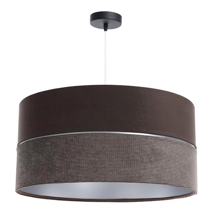 Luster na sajli TWIST 1xE27/60W/230V braon/srebrno