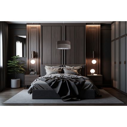 Luster na sajli TWIST 1xE27/60W/230V braon/srebrno