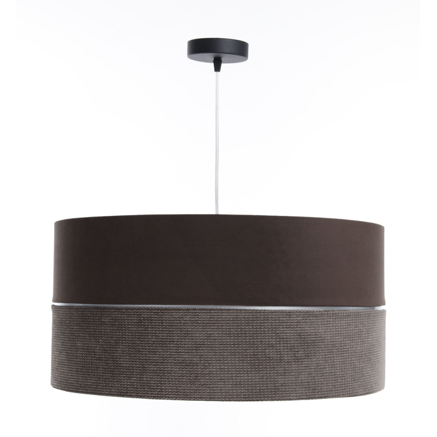 Luster na sajli TWIST 1xE27/60W/230V braon/srebrno