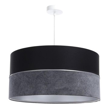 Luster na sajli TWIST 1xE27/60W/230V crno/sivo/srebrno