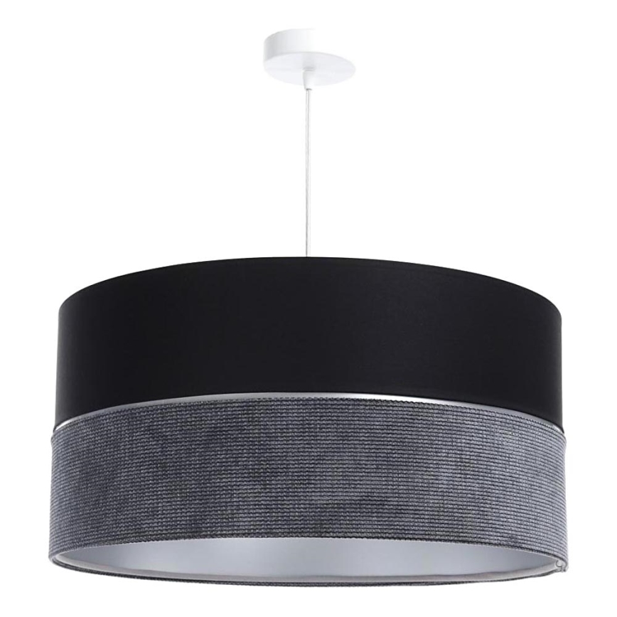 Luster na sajli TWIST 1xE27/60W/230V crno/sivo/srebrno
