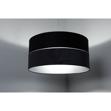 Luster na sajli TWIST 1xE27/60W/230V crno/sivo/srebrno