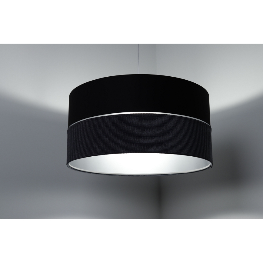Luster na sajli TWIST 1xE27/60W/230V crno/sivo/srebrno