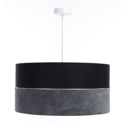 Luster na sajli TWIST 1xE27/60W/230V crno/sivo/srebrno