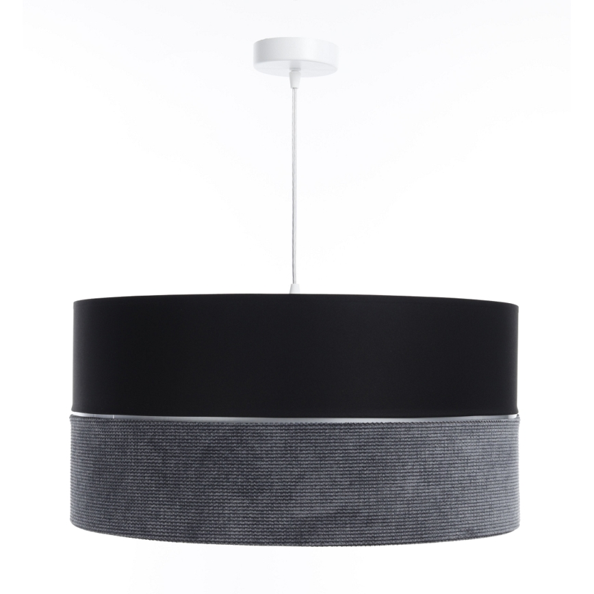 Luster na sajli TWIST 1xE27/60W/230V crno/sivo/srebrno