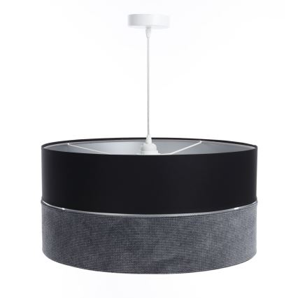 Luster na sajli TWIST 1xE27/60W/230V crno/sivo/srebrno