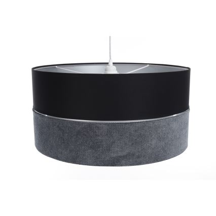 Luster na sajli TWIST 1xE27/60W/230V crno/sivo/srebrno