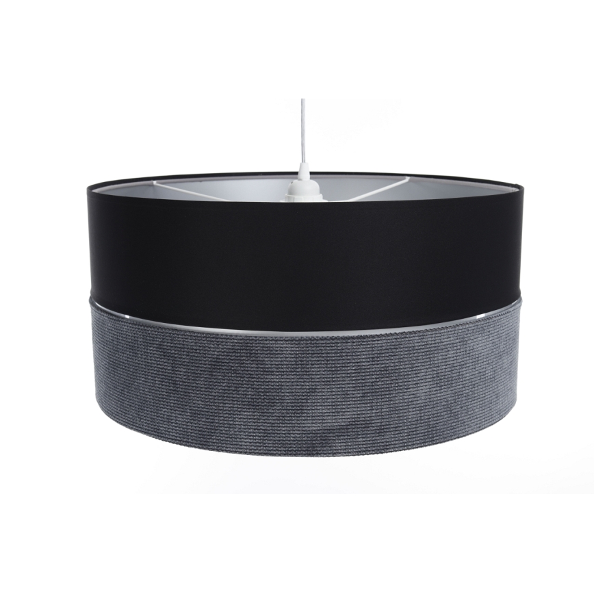 Luster na sajli TWIST 1xE27/60W/230V crno/sivo/srebrno