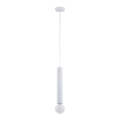 Luster na sajli TWISTER 1xE27/60W/230V bela