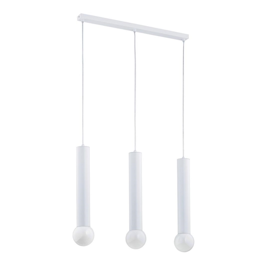 Luster na sajli TWISTER 3xE27/60W/230V bela