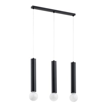 Luster na sajli TWISTER 3xE27/60W/230V crno