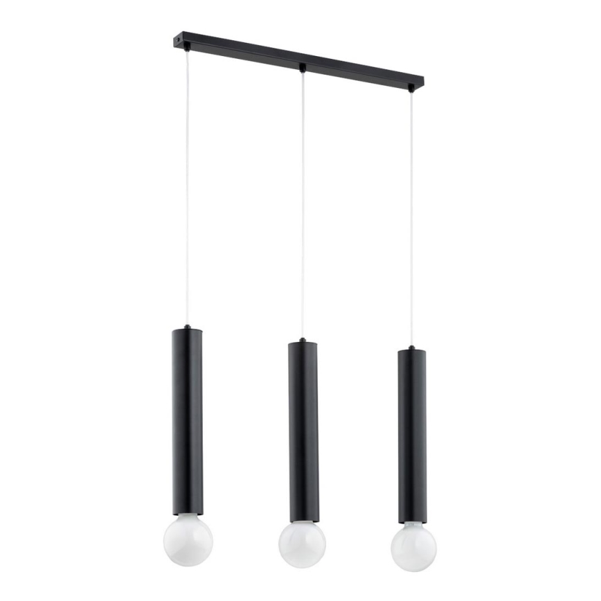 Luster na sajli TWISTER 3xE27/60W/230V crno