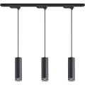 Luster na sajli u šinskom sistemu PIPE 3xGU10/10W/230V crna