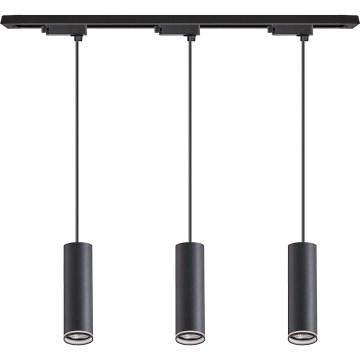Luster na sajli u šinskom sistemu PIPE 3xGU10/10W/230V crna