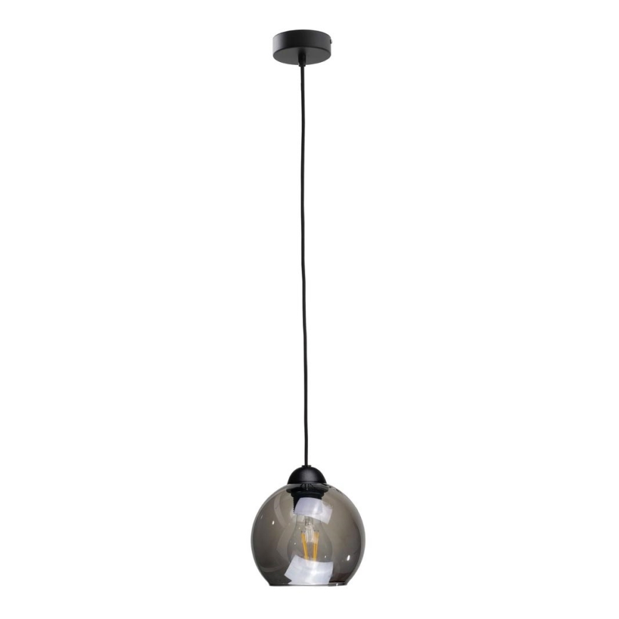 Luster na sajli UNO 1xE27/60W/230V crno/dimno
