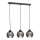 Luster na sajli UNO 3xE27/60W/230V crno/dimno