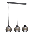 Luster na sajli UNO 3xE27/60W/230V crno