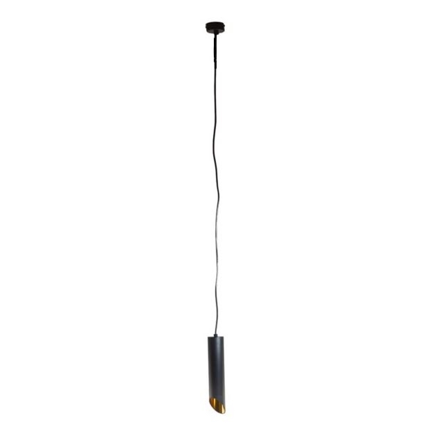 Luster na sajli VALDA 1xGU10/60W/230V 132 cm crno
