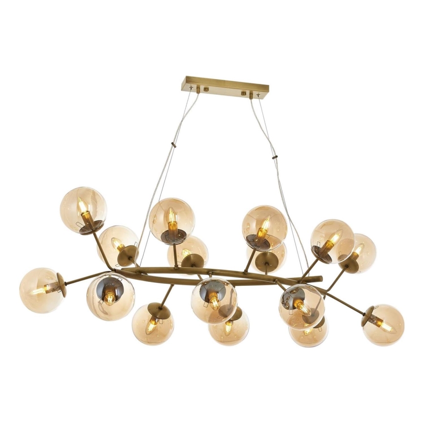 Luster na sajli VARANA 16xE14/40W/230V brončana