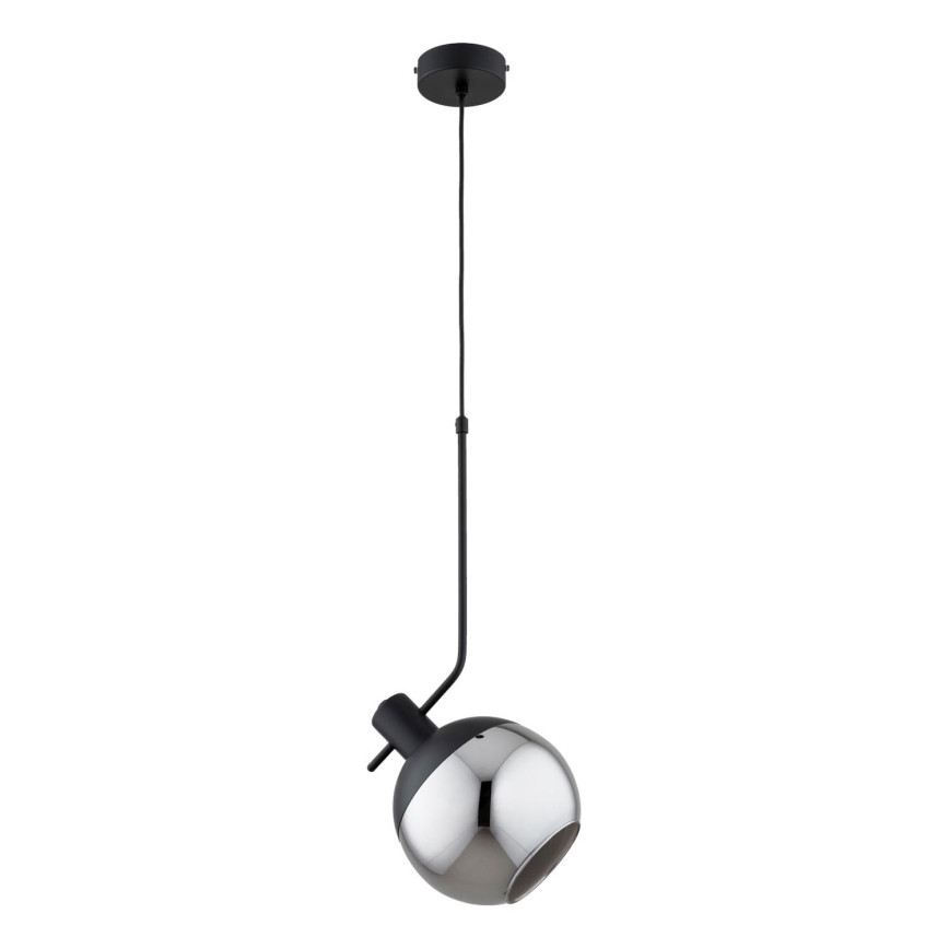 Luster na sajli VELTO 1xE27/15W/230V crno/dimno