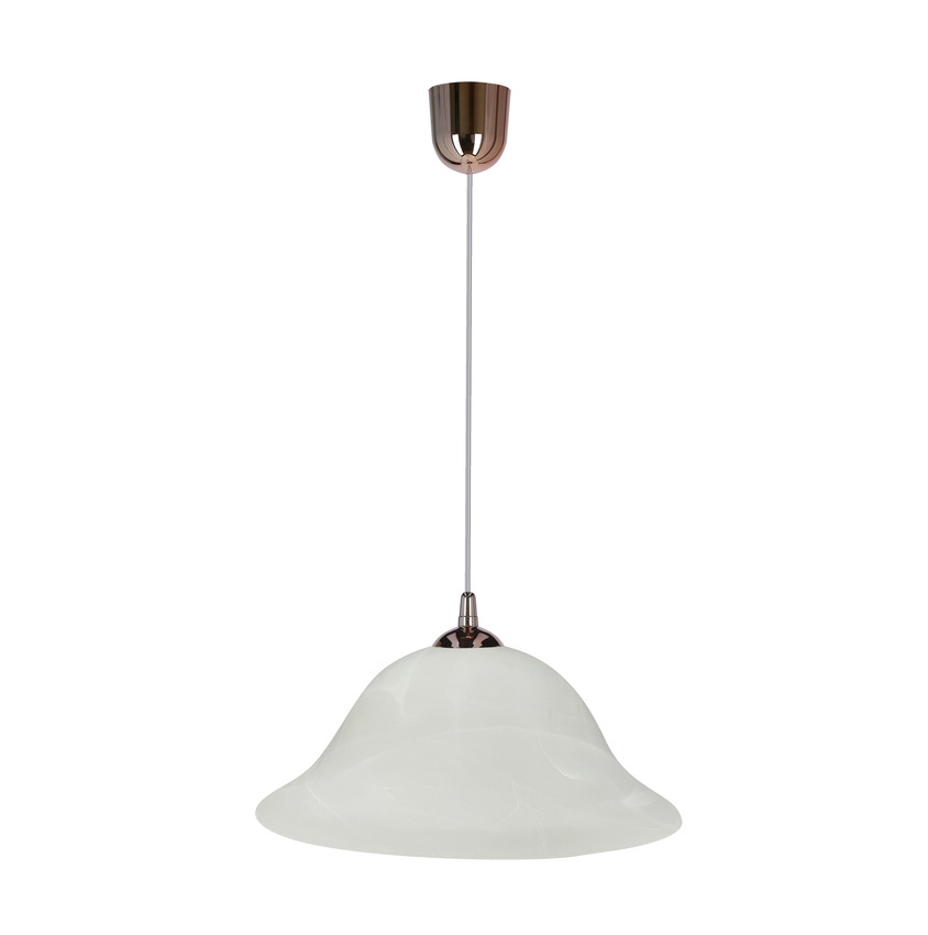 Luster na sajli VERA 1xE27/60W/230V bakrena/bela