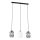 Luster na sajli VERDI 3xE27/15W/230V crno/sivo/bela