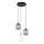 Luster na sajli VERDI 3xE27/15W/230V pr. 30 cm crno/sivo/bela