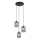 Luster na sajli VERDI 3xE27/15W/230V pr. 30 cm crno/sivo