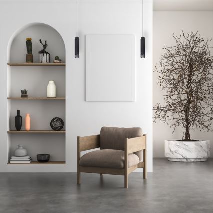 Luster na sajli VERTICAL 1xGU10/8W/230V crno