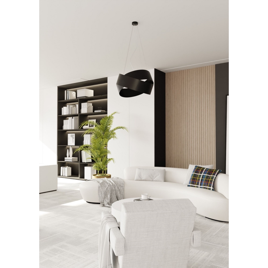 Luster na sajli VIENO 3xE27/15W/230V crno