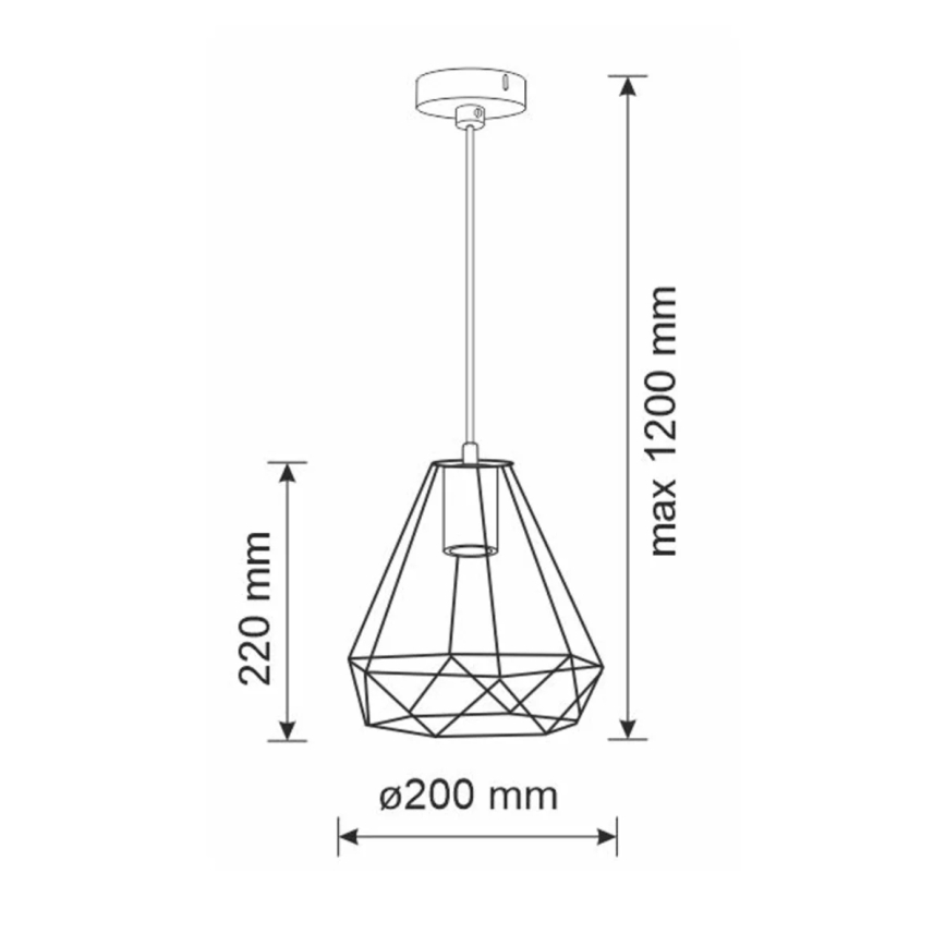 Luster na sajli VIGO 1xE27/20W/230V