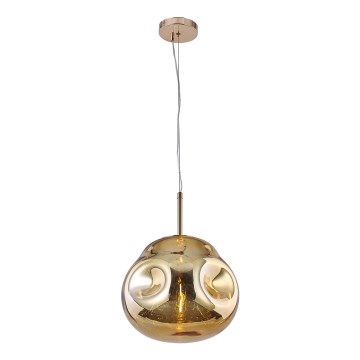 Luster na sajli VITRO 1xE27/10W/230V prečnik 35 cm zlatni
