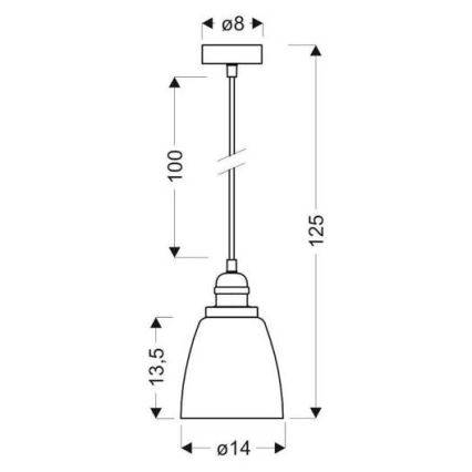 Luster na sajli VOICE 1xE27/40W/230V