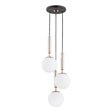Luster na sajli VOLDA 3xE14/10W/230V pr. 28 cm mesing