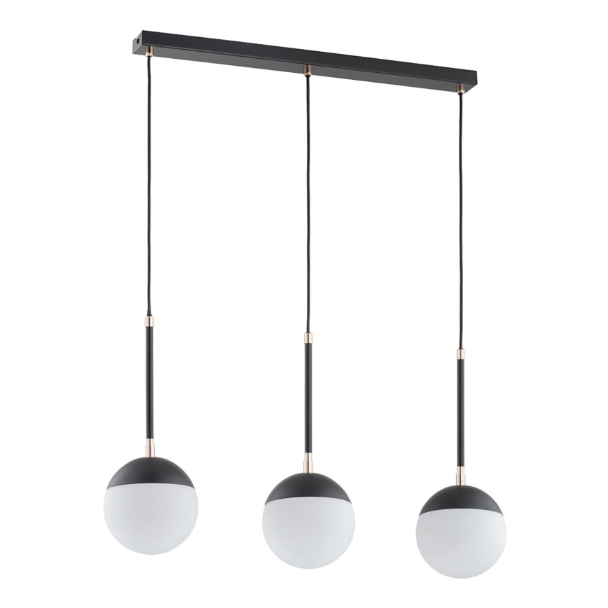 Luster na sajli VOLDA 3xE14/40W/230V crno