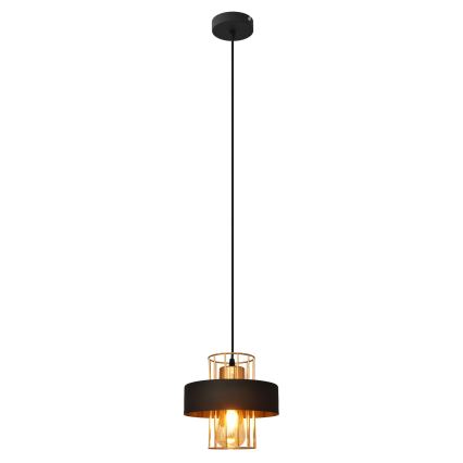 Luster na sajli VOLTA 1xE27/15W/230V crno/zlatna