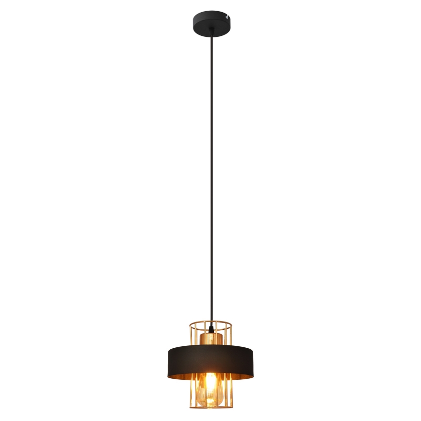Luster na sajli VOLTA 1xE27/15W/230V crno/zlatna
