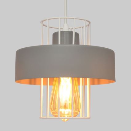 Luster na sajli VOLTA 1xE27/15W/230V siva