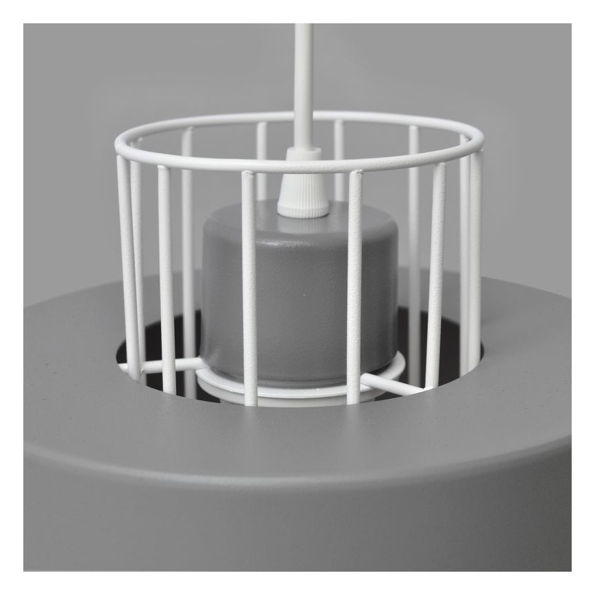 Luster na sajli VOLTA 1xE27/15W/230V siva